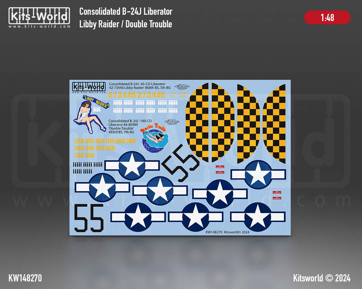 Kitsworld Kitsworld 1/48 scale B-24J Liberator KW148270 - Consolidated B-24D Liberator 